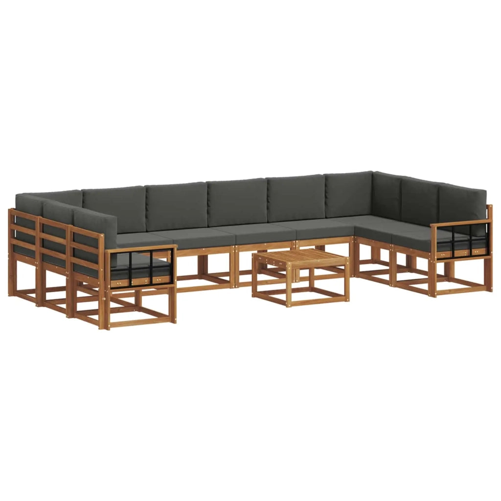 Set di divani da esterno 11 pcs Naturale e Antracite 3367100