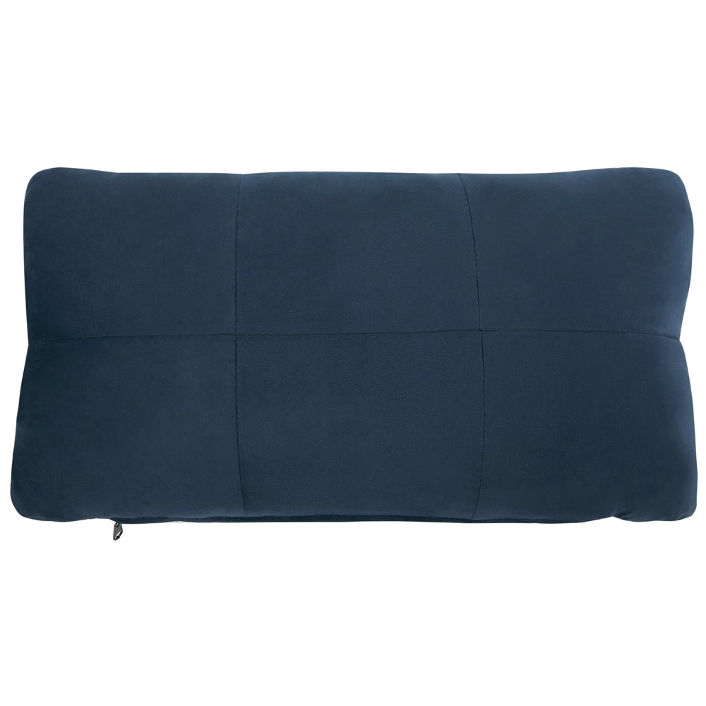 Chaise longue Velluto blu scuro Altoparlante Bluetooth integrato Caricabatterie USB Design moderno Divano curvo per 1 persona Soggiorno