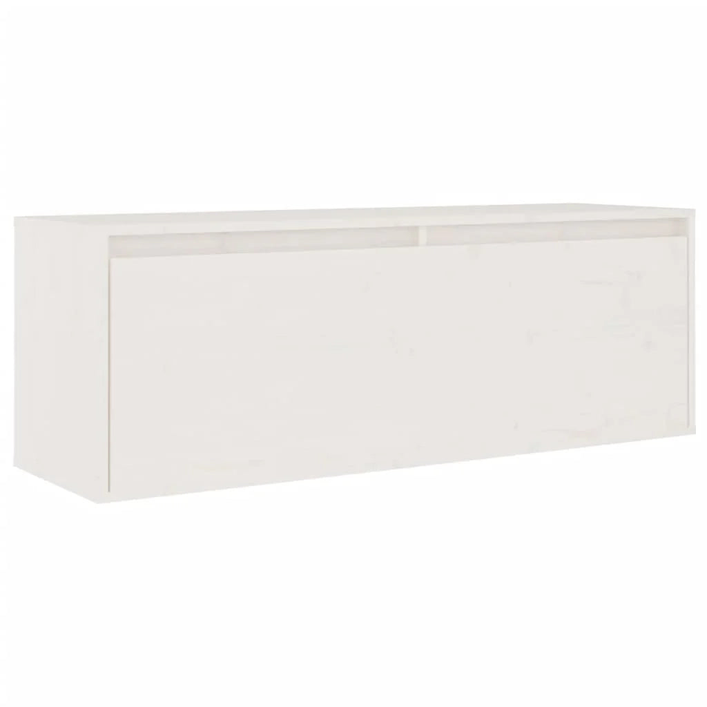 Mobile TV multimediale scaffale TV credenza mobile TV sala da pranzo soggiorno camera da letto 2 pezzi legno massello di pino bianco 02_0028583