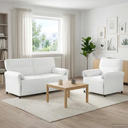 Set di divani 2 pz Bianco Tessuto 3424868