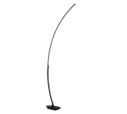 Piantana ad arco LED, metallo, nero opaco, H 158 cm, Solo