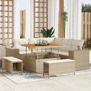 Set Divano da Giardino 8 pcs Beige e Crema polyrattan 3363946