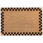 Zerbino in fibra di cocco beige/nero con fondo antiscivolo, 60 x 90 cm Zerbino decorativo antiscivolo a tinta unita