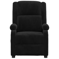 Poltrona Elettrica Massaggiante Reclinabile Nera in Velluto cod mxl 31724