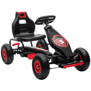 Triciclo a Pedali Bambini ¨C Zephmum ¨C Rosso Nero Regolabile 3 Posizioni