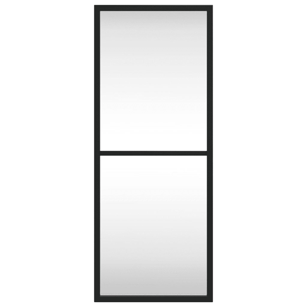 Specchio da Parete Nero 20x50 cm Rettangolare in Ferro 358645