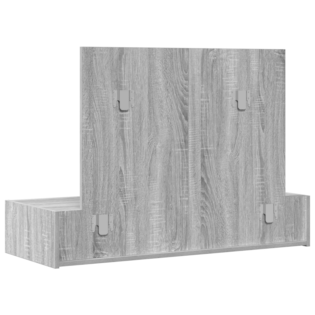 Tavolo da Toeletta Muro-Montato Grigio Sonoma 100x40x70 cm