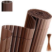 Schermo per giardino in PVC da 0,8x5m per la privacy – separazione per giardino e schermo per balcone da 0,8x5m in colore marrone