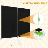 Telo Proiettore da 120" Formato 4:3 in Tessuto a Rete, Plastica e Metallo con Treppiedi, 244x190 cm, Bianco