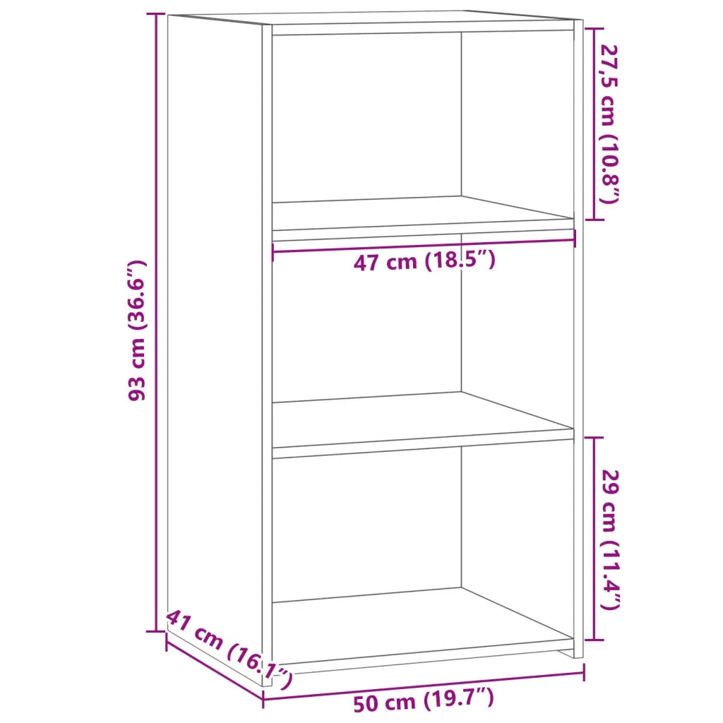 Credenza Bianca 50x41x93 cm in Legno Multistrato 846362