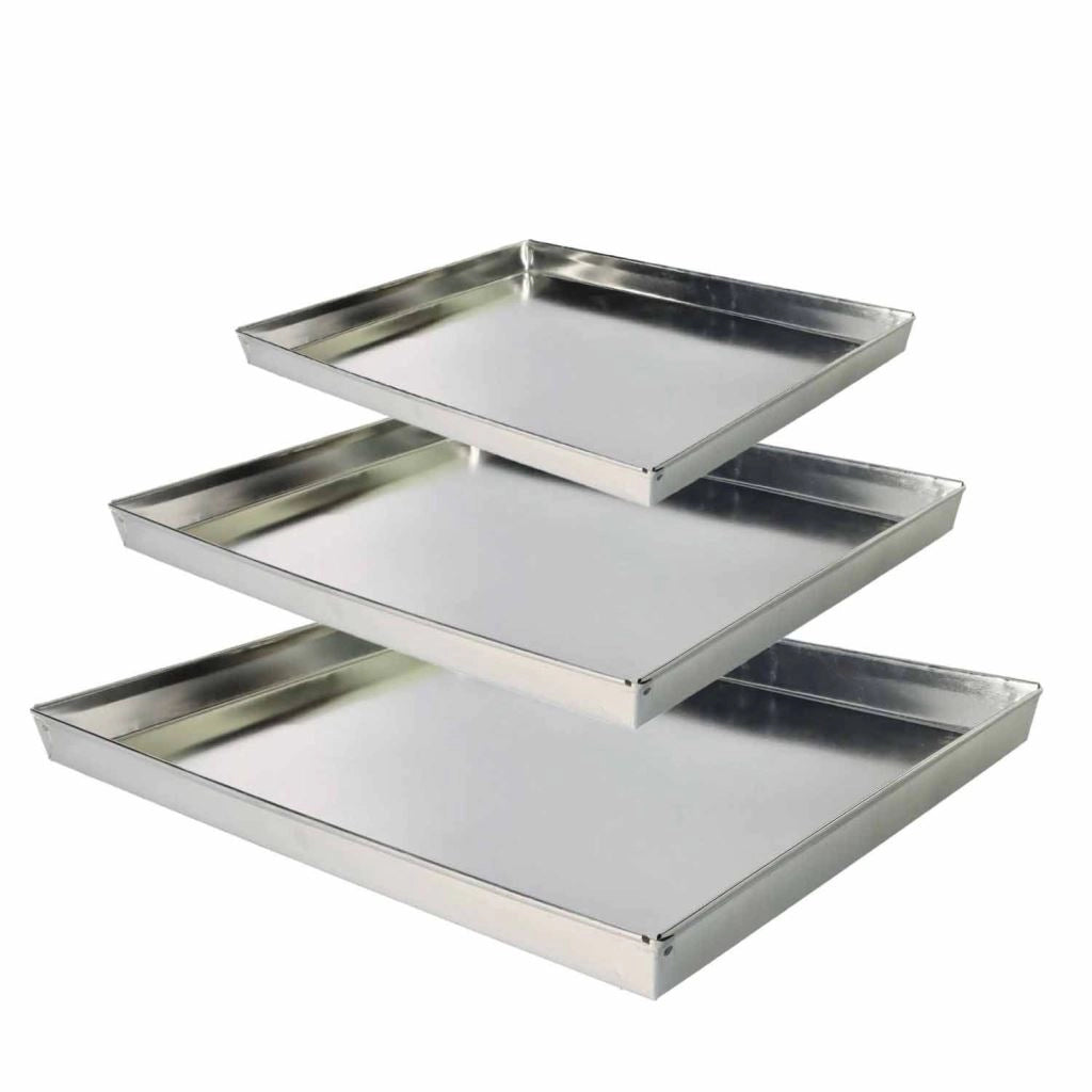 Set 3 Pezzi Teglie Bagna Stagna Rettangolari 32 + 36 + 40 cm