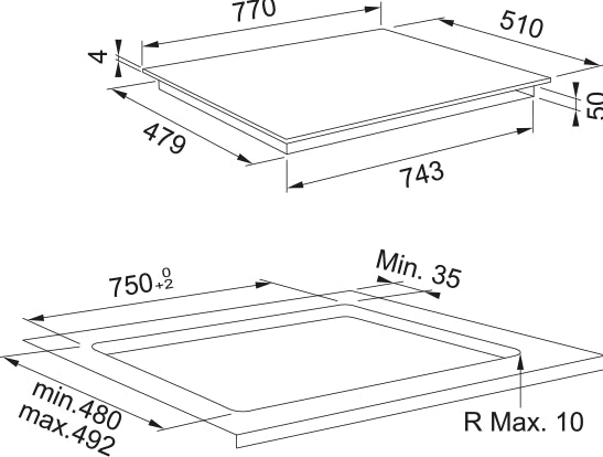 Franke maris fma 804 i f bk, piano cottura a induzione nero, 77cm, 18 livelli di potenza