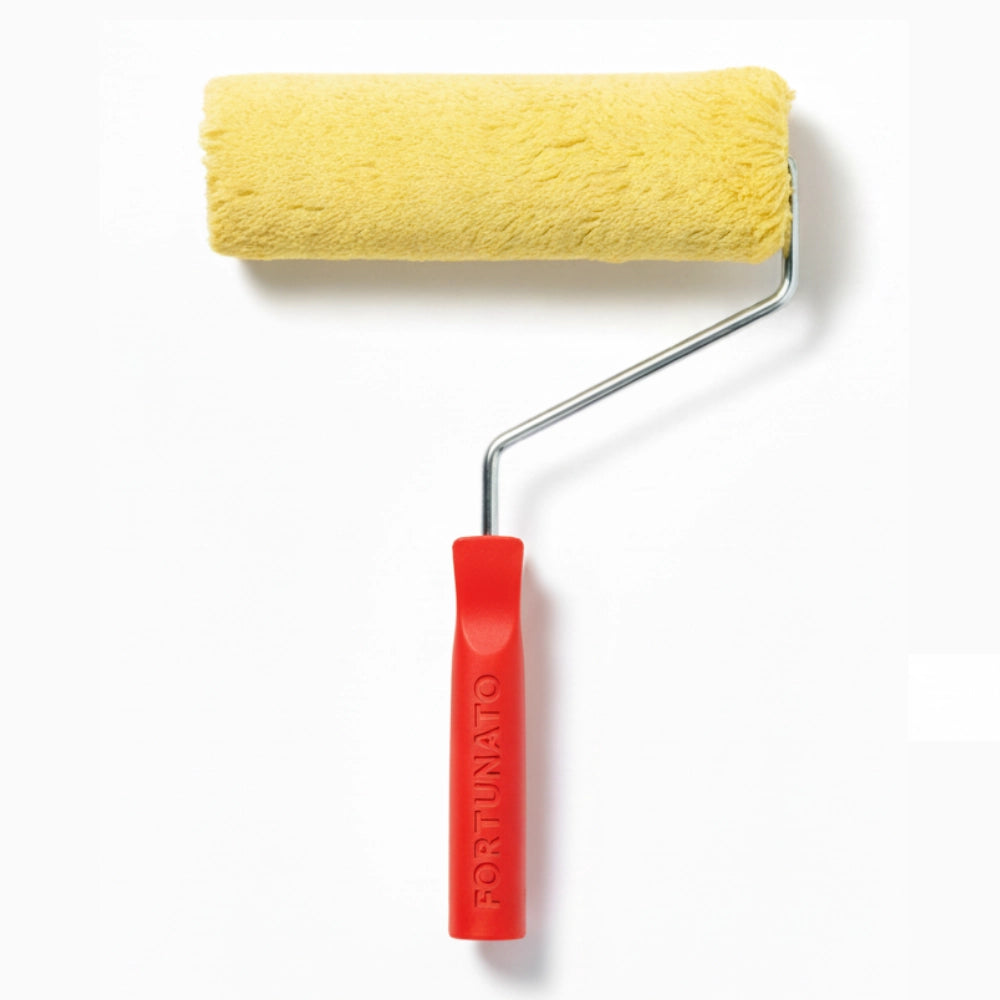 Rullo giallo in lana 25 cm con manico ergonomico