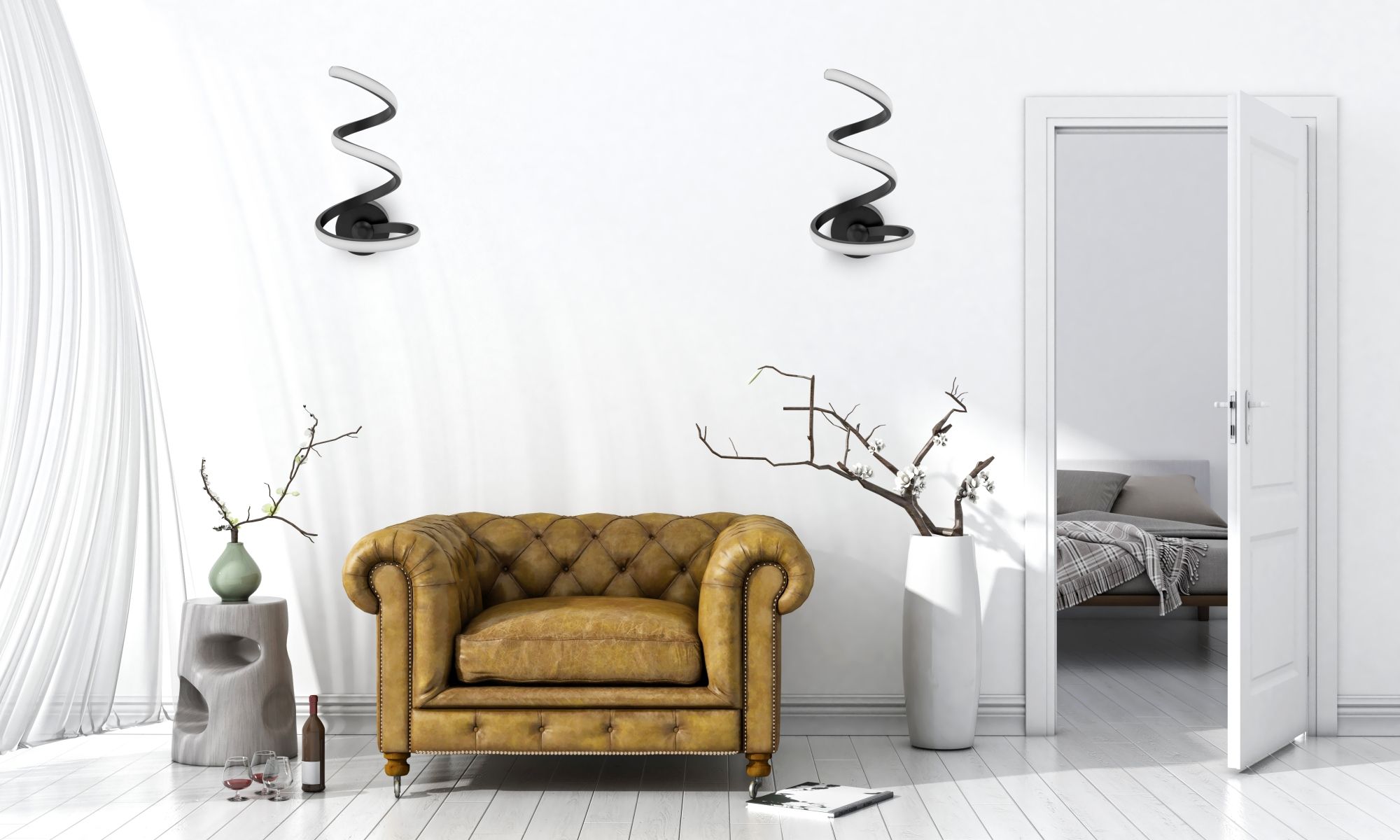 Lampada Led Spring Up App829-w Black Matt