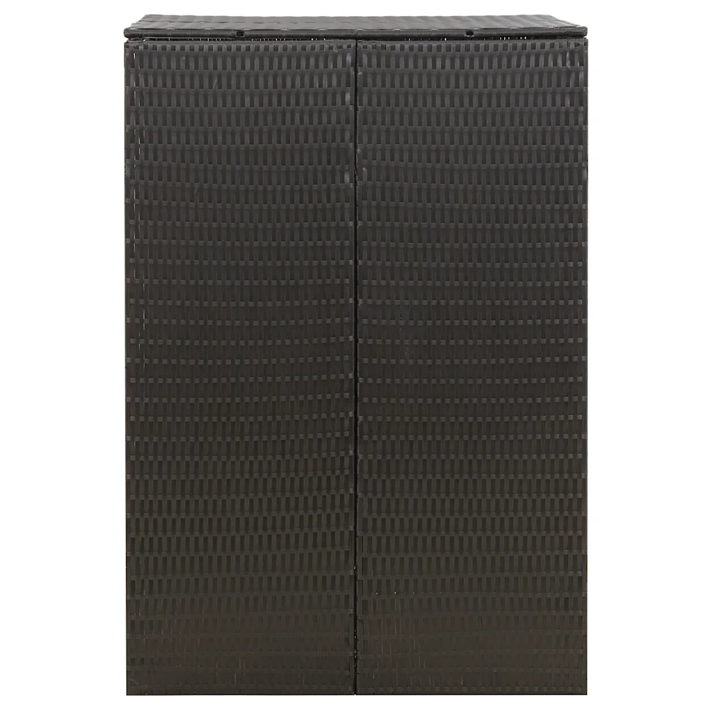 Copribidone Singolo Nero 70x80x117 cm in Polyrattan CFW1413959