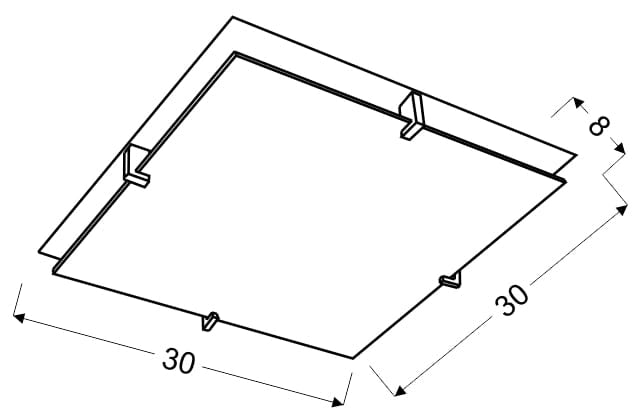 Plafoniera Candellux FIKUS cromata vetro E27 29,5cm