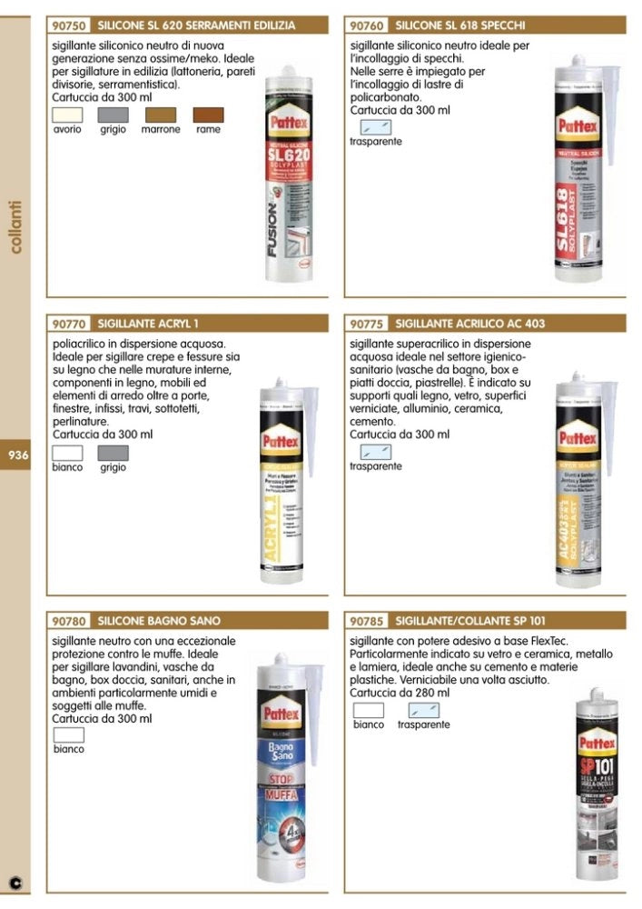 12pz pattex cartuccia sp101 bianco ml 280 cod:ferx.92634