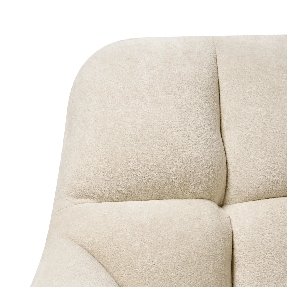 Sedia da ufficio in tessuto Beige chiaro Girevole Funzione Regolabile Mobili da Ufficio