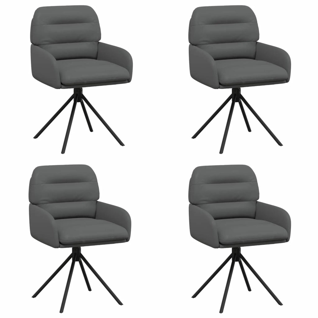 Sedie da pranzo girevoli 4 pcs Similpelle Grigio 3428259