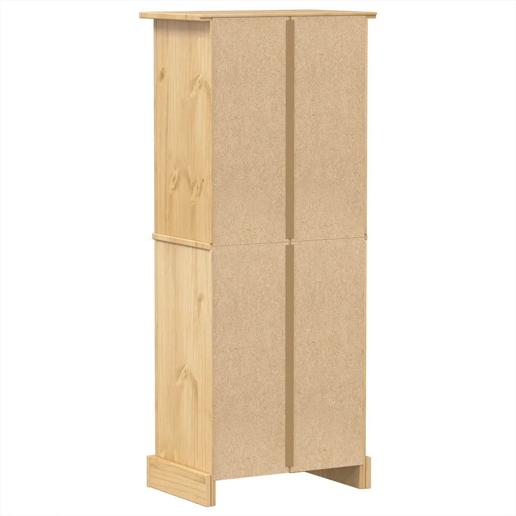 Portabottiglie Vino Corona 56x35x134,5cm Legno Massello di Pino CFW7061636