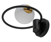 Applique nera Aqua sfera vetro bianco G9 12W Sigma Lighting