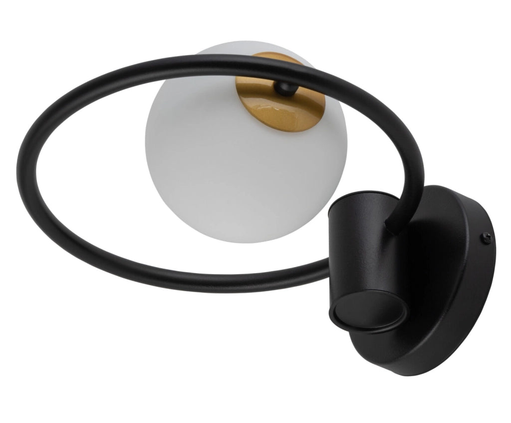 Applique nera Aqua sfera vetro bianco G9 12W Sigma Lighting