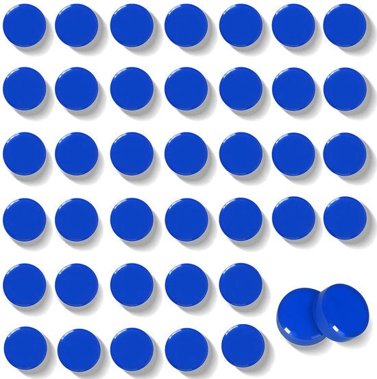 80 pezzi di magneti per lavagne magnetiche - Piccoli magneti forti | Piccoli magneti blu rotondi per frigoriferi e lavagne bianche | Magnetici con forte aderenza per lavagne, pareti magnetiche, cucina e ufficio