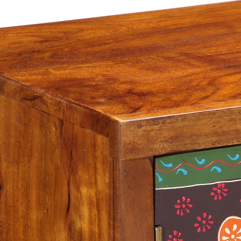 vidaXL Credenza Multicolore 90x35x60 in Legno Massello di Acacia