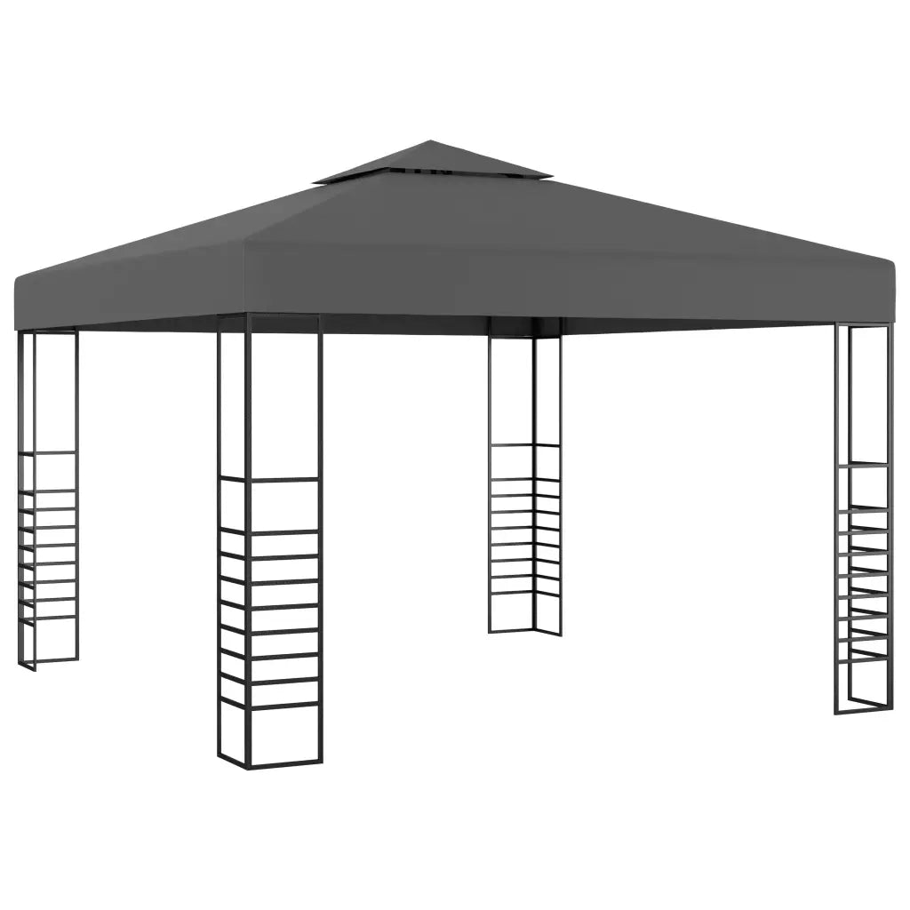 Gazebo da Giardino con Luci LED a Stringa 3x3 m Antracite cod mxl 48669