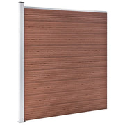 Pannello di recinzione | Recinzione da Giardino in WPC 175x186 cm Marrone