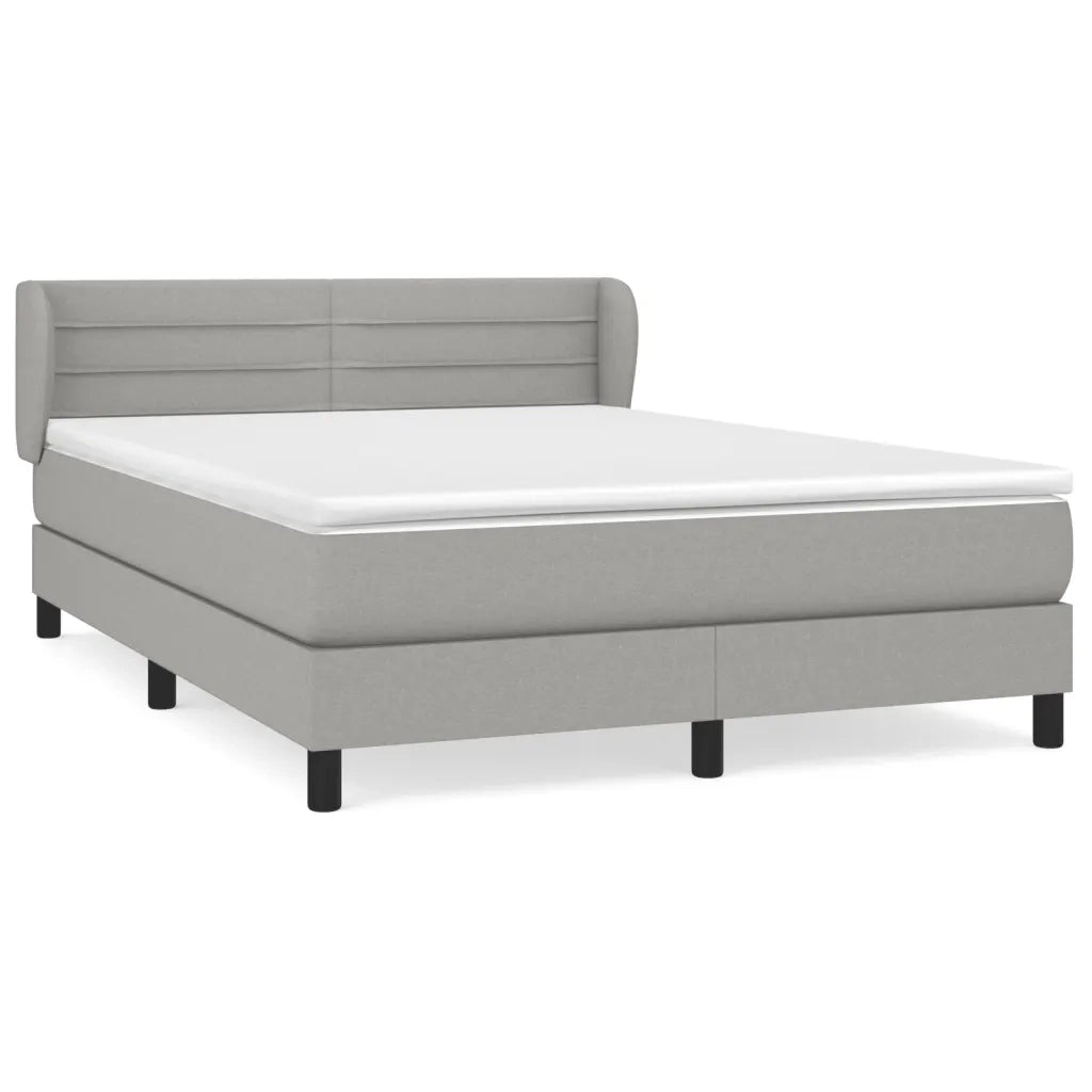 Giroletto a Molle con Materasso Grigio Chiaro 140x190cm Tessutocod mxl 98019