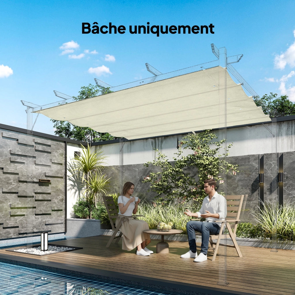Tenda da sole pergola 3x2 m ¨C zephmum ¨C grigio antracite