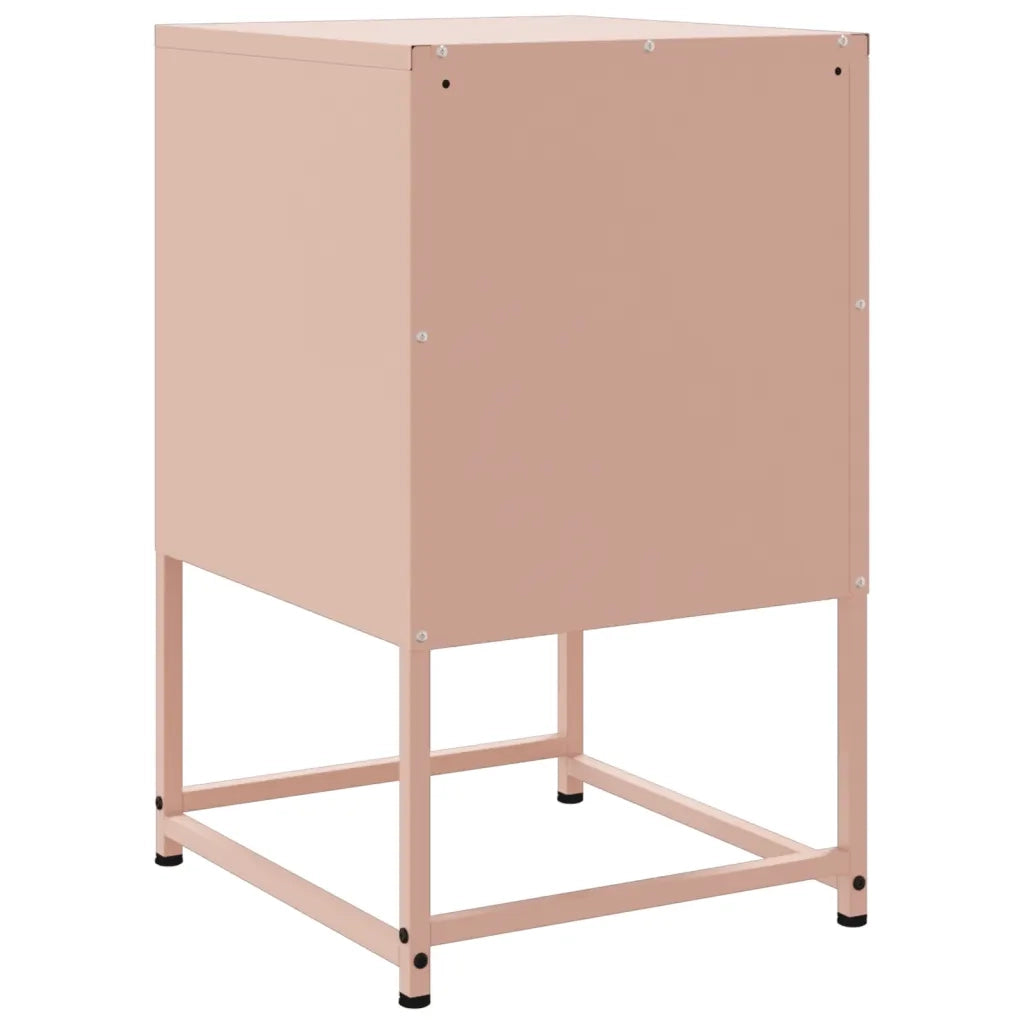 Comodino-Tavolino da notte Rosa 36x39x60,5 cm in Acciaio 515884