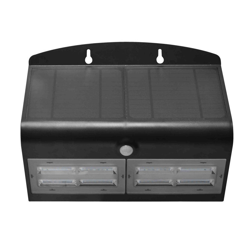 Double lampe solaire de sÃ©curitÃ© et d'Ã©clairage pour abri de jardin - Noir
