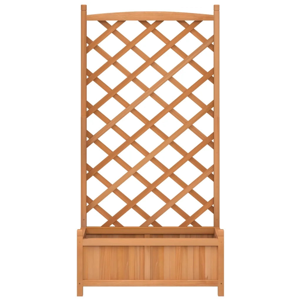 Fioriera con Traliccio Marrone 75 x 35 x 150 cm in Massello di Abete 365488