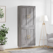 Credenza Grigio Sonoma 69,5x34x180 cm in Legno Multistrato 3199679