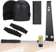 Kit per installazione di pavimenti in legno - 40 supporti di distanza Heavy Duty Barra di trazione solida Blocco di martellatura a doppia faccia Mallet in schiuma Guanti di protezione per ginocchia