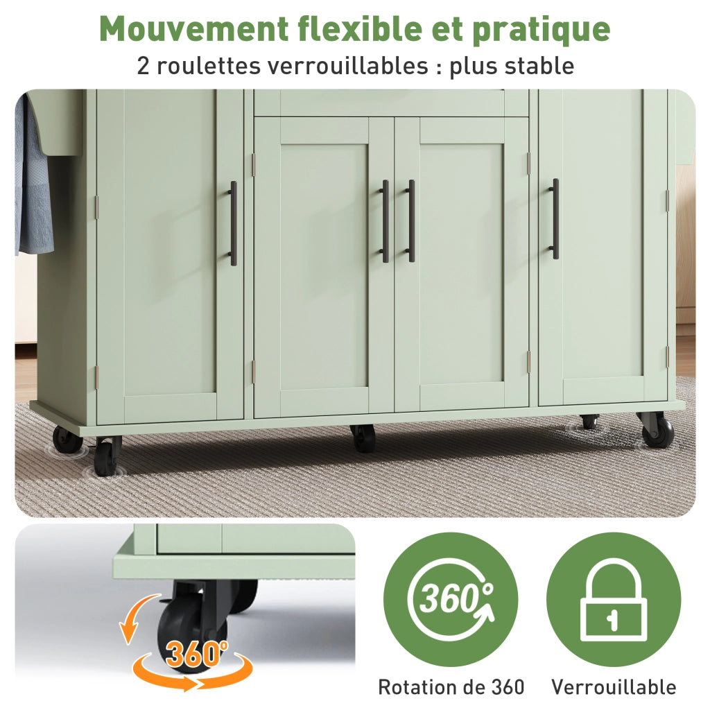 Mobile Cucina con Cassetti e Ripiani ¨C Minimal ¨C 120x45x70cm Legno Bianco