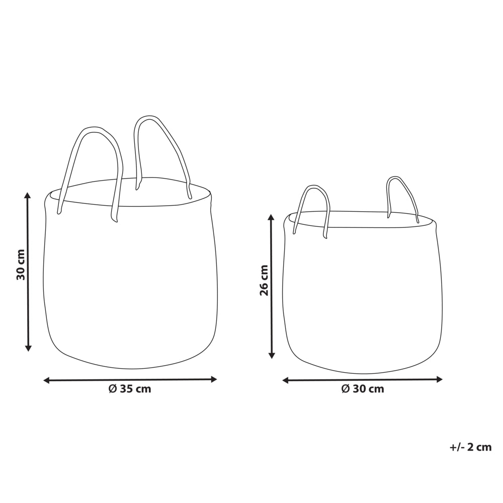 Set di 2 cestini in seagrass naturale con manici intrecciati a mano Decorazione di accessori per la casa in stile bohémien