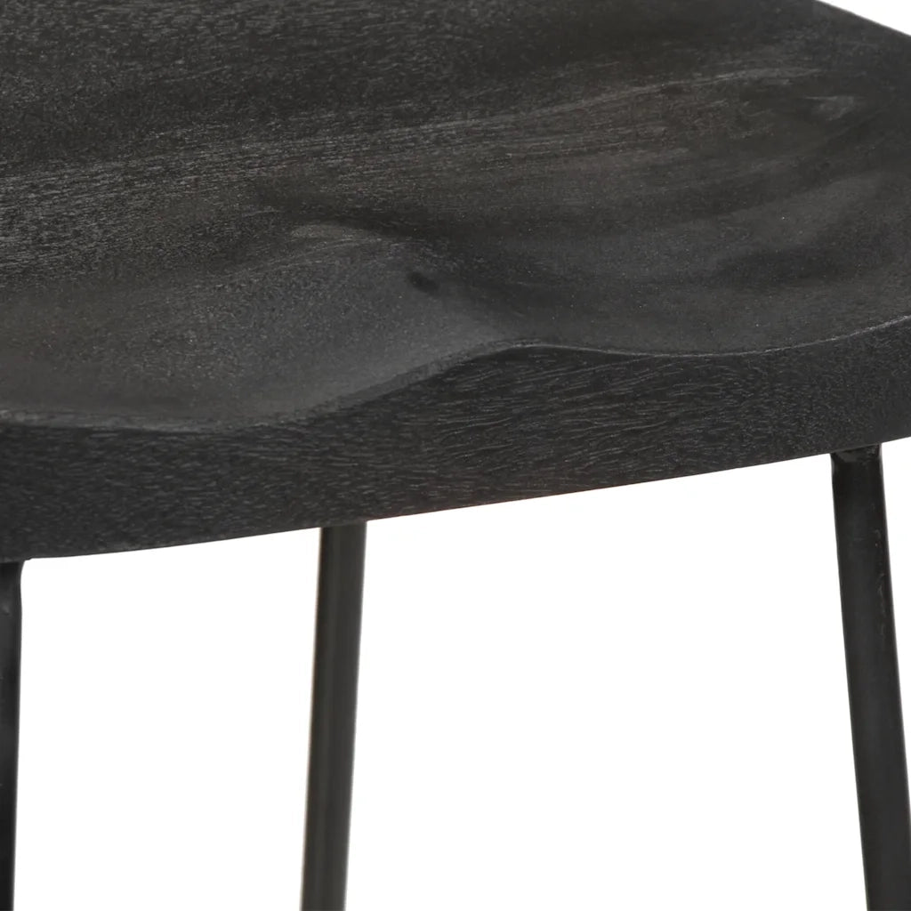 Sgabelli da Bar 2 pz Neri 45x40x78 cm Legno Massello di Mango 4013527