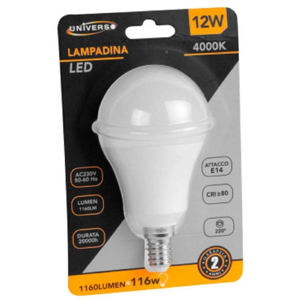 Trade Shop - Lampadina Led A60 E14 12 W Luce Fredda 6500k Calda 3000k Naturale 4000k A60t-12w -