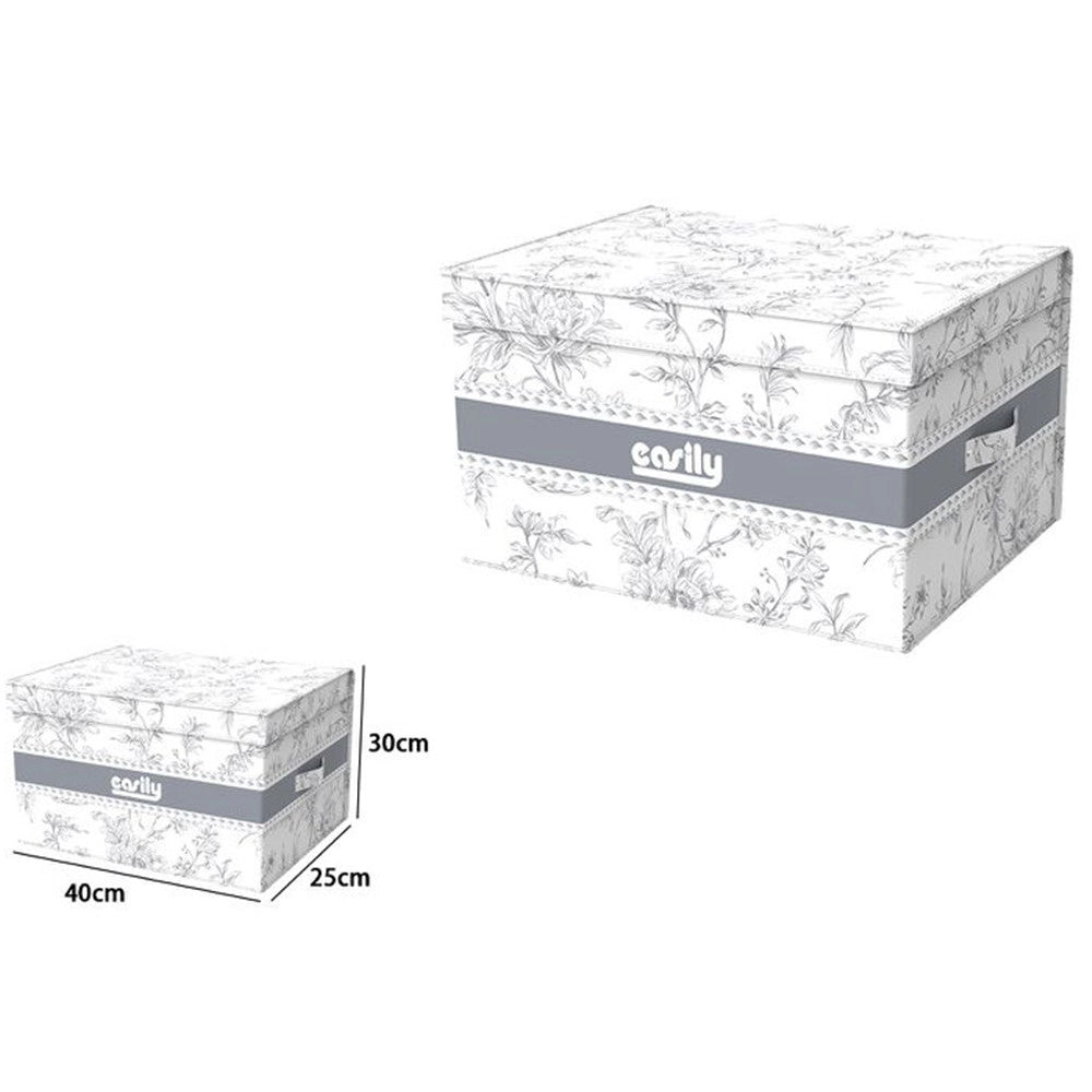 Trade Shop - Box Portatutto Scatola Salvaspazio Contenitore Organizer 40x30x25cm Fantasia 87315 -