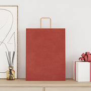 Sacchetti di Carta 250 pz con Manici Rossi 32x12x42 cm 4101984
