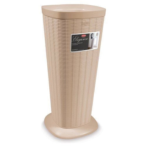 Stefanplast 30610 Elegance Portaombrelli in Plastica Effetto Rattan 25,5x57 cm colore Cashmere