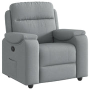 Poltrona | Sedia Relax Reclinabile in Tessuto Grigio Chiaro