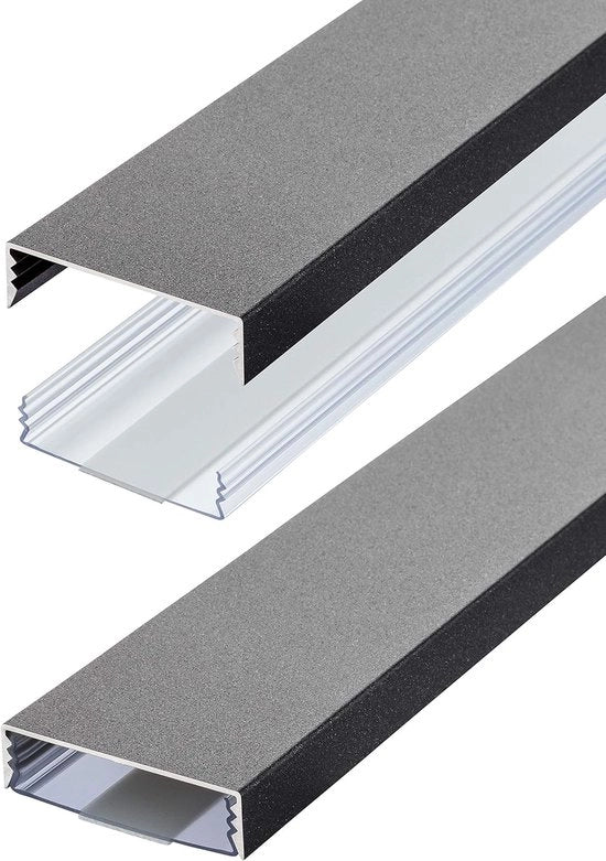 Platte aluminium kabelgoot- gietijzeren stijl-fijnstructuur-zelfklevend-50mm x 15mm-Kabelbeheer-Kabelgeleiding-nieuw product 2020-100cm