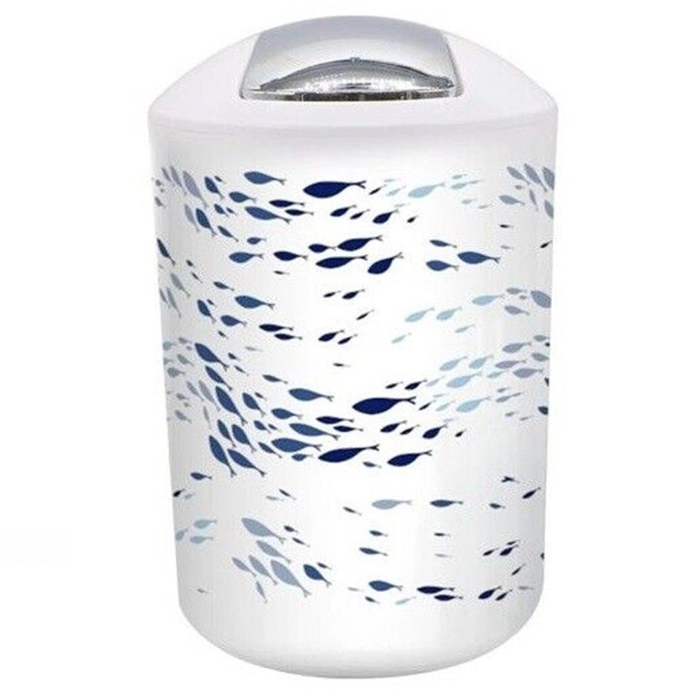 Trade Shop - Pattumiera Cestino Secchio Rifiuti Gettacarte Accessorio Bagno Pesciolini 69885 -
