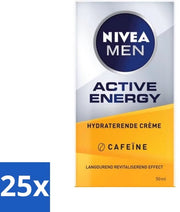 Creme viso Active Energy con caffeina - 50 ml - Confezione in bulk - 25 pezzi