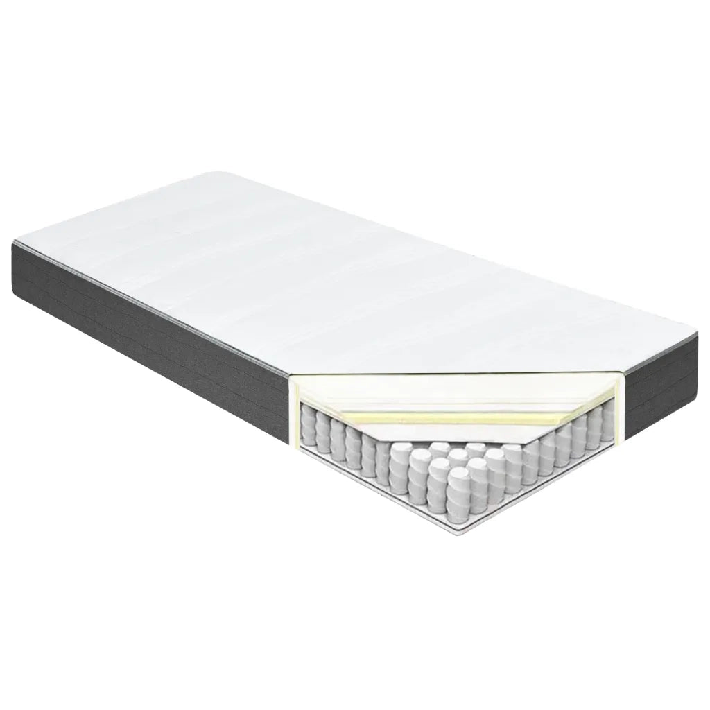 Letto a Molle Grigio Scuro in Tessuto 200x200 cm 3054797