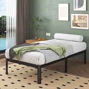 Letto 80 x 190 cm - Struttura in Metallo - Sostegno a Reticolo - Disegno Antiscivolo dei Piedi - Altezza 30 cm - Montaggio Facile - Letto Singolo